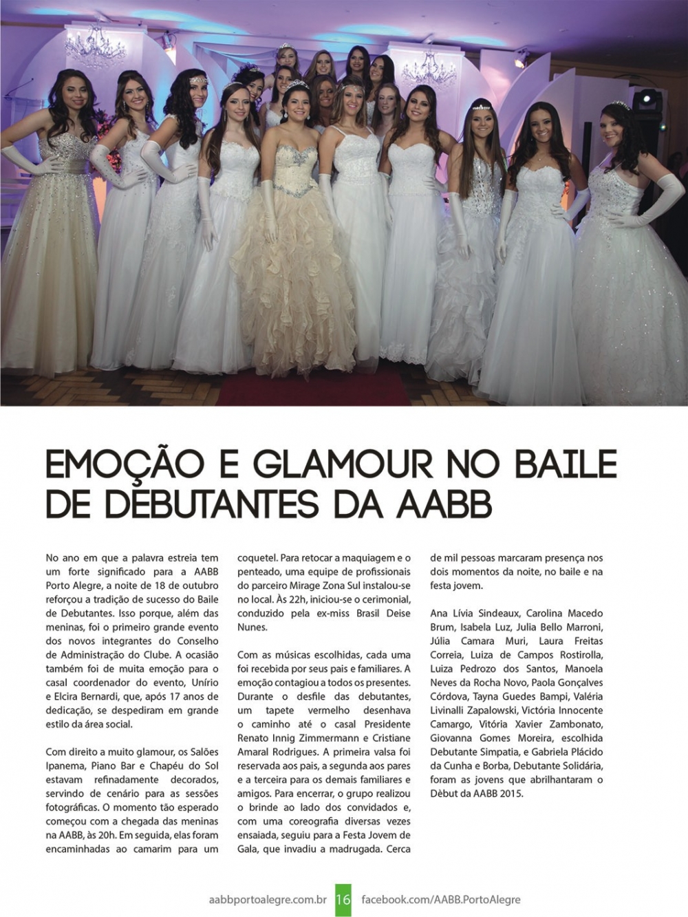 Debut Sogipa é Baile de Debutantes