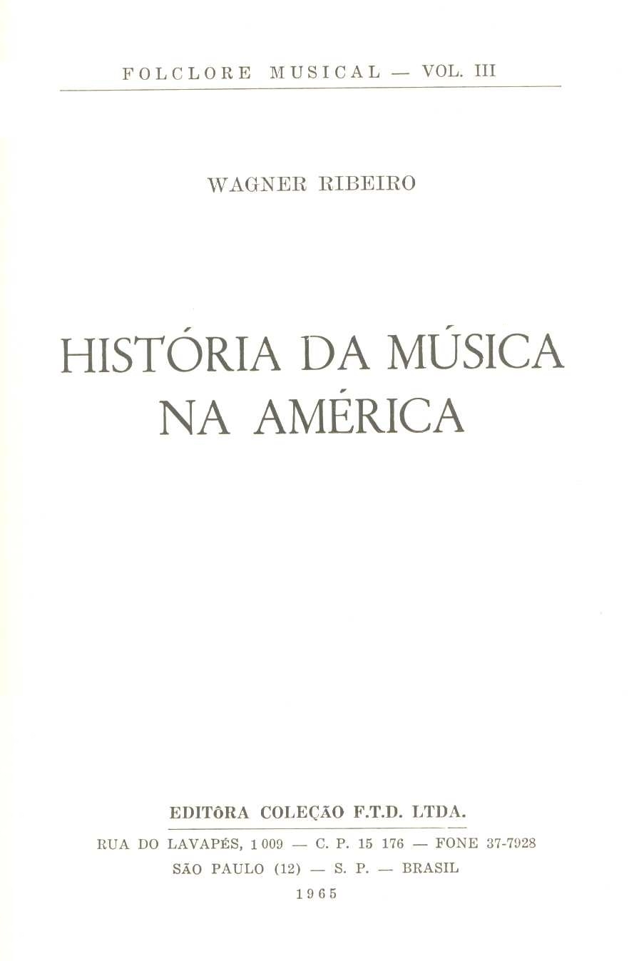 História da música na América