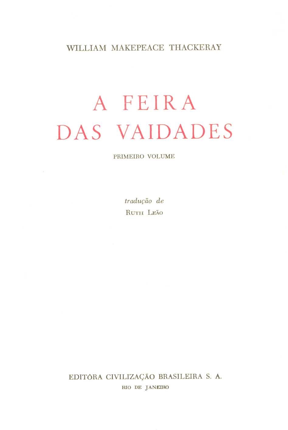 A feira das vaidades