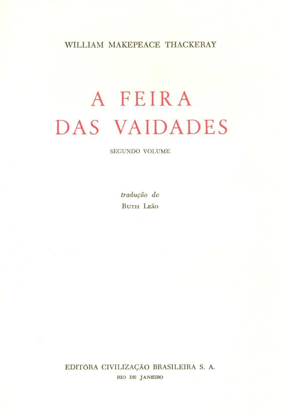 A feira das vaidades
