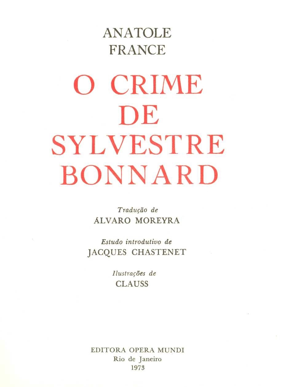 O crime de Sylvestre Bonnard