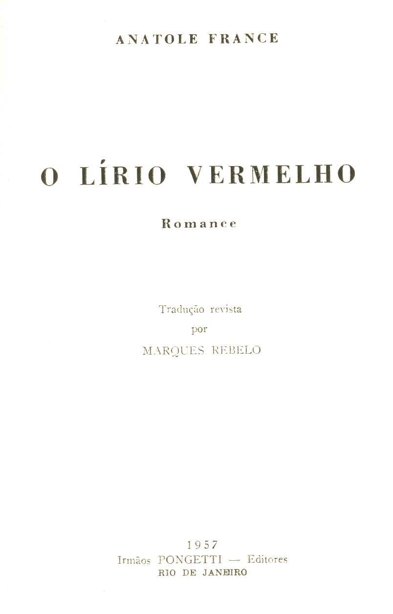 O lírio vermelho