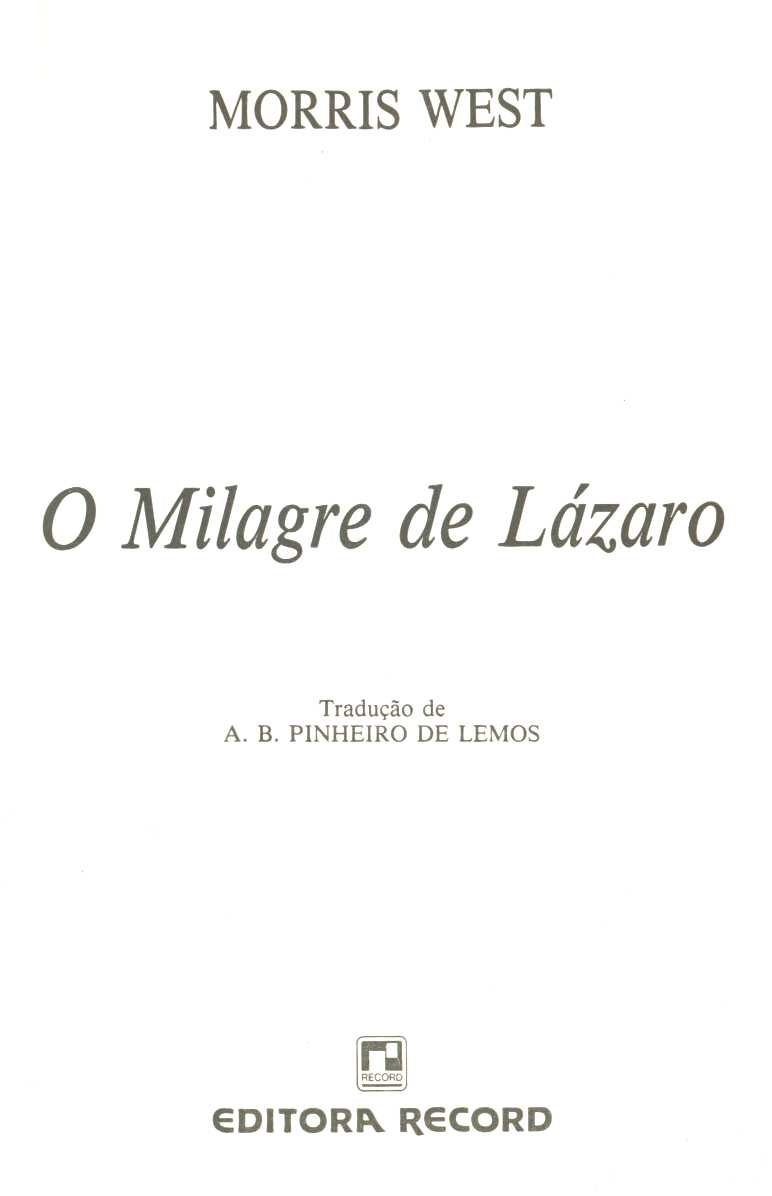 O milagre de Lázaro