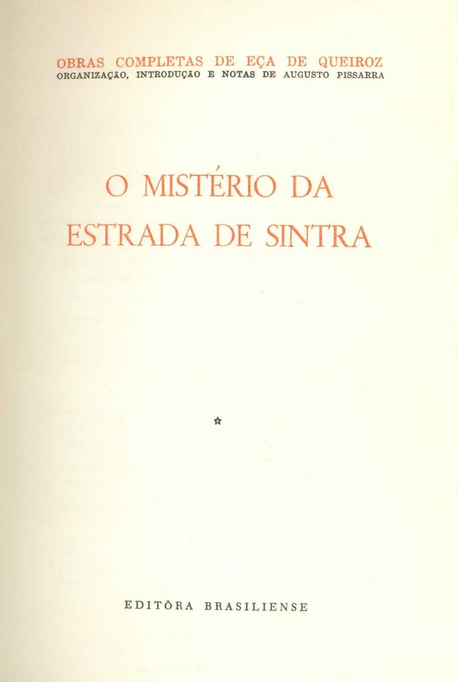 O MISTÉRIO DA ESTRADA DE SINTRA