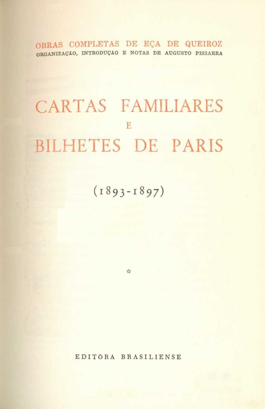 Cartas de familiares e Bilhetes de Paris