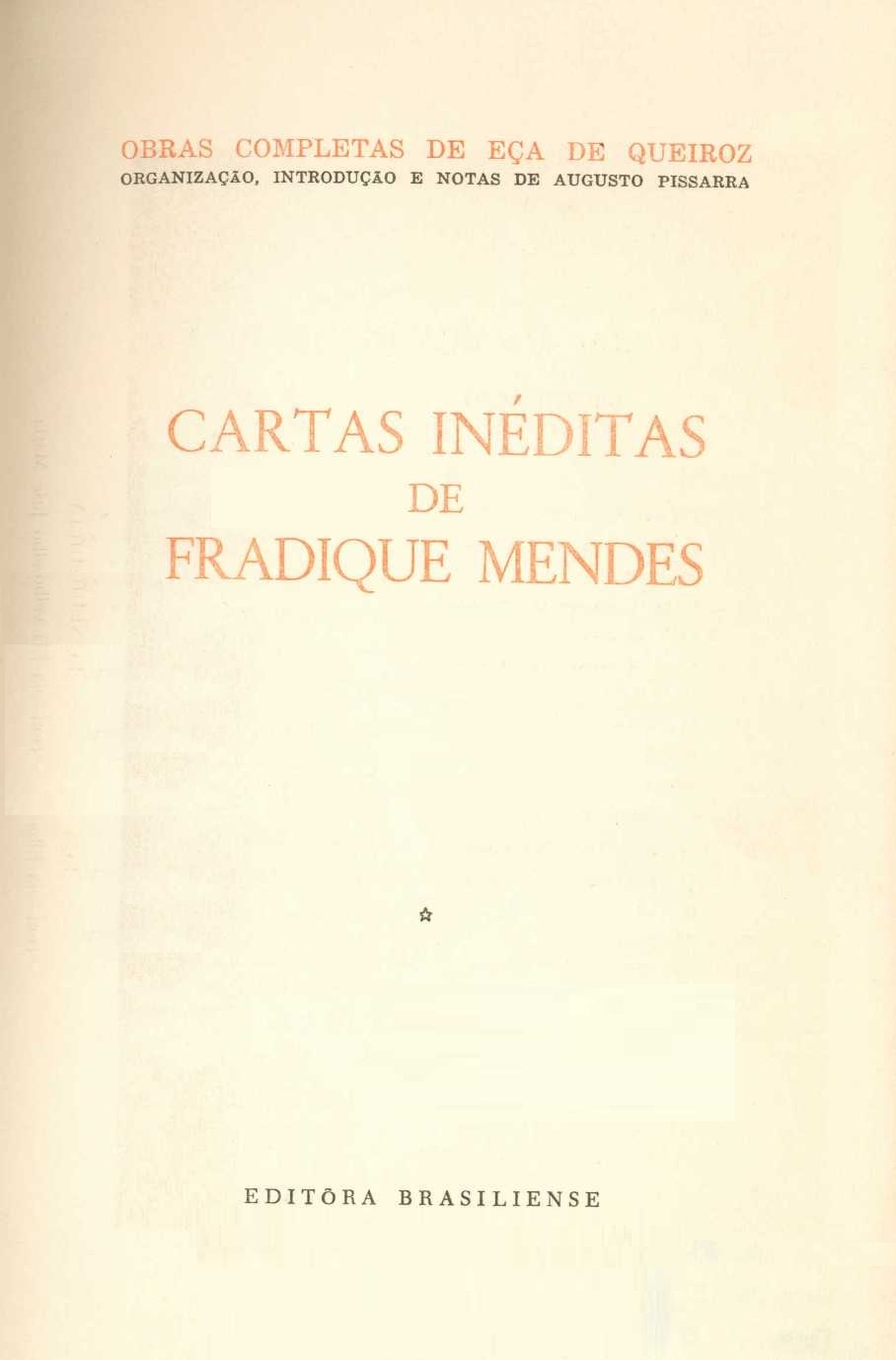 Cartas inéditas de Fradique Mendes