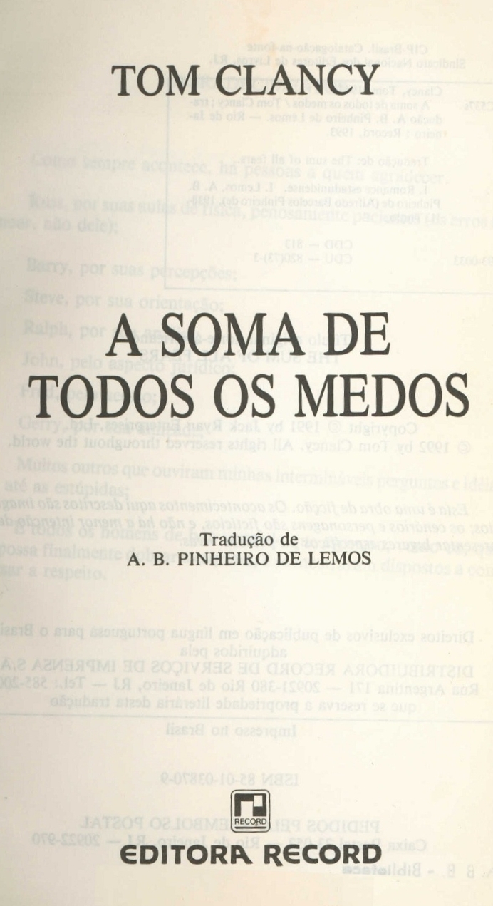 A soma de todos os medos
