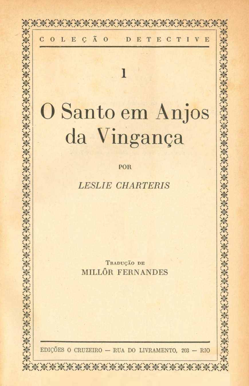 O Santo em anjos da vingança