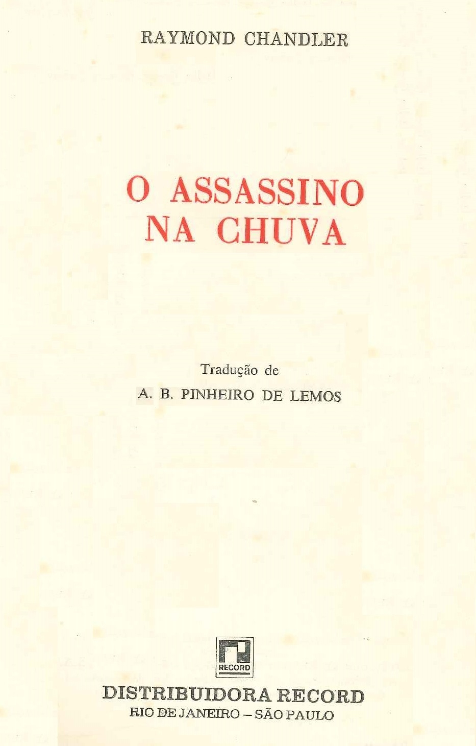 O assassino na chuva