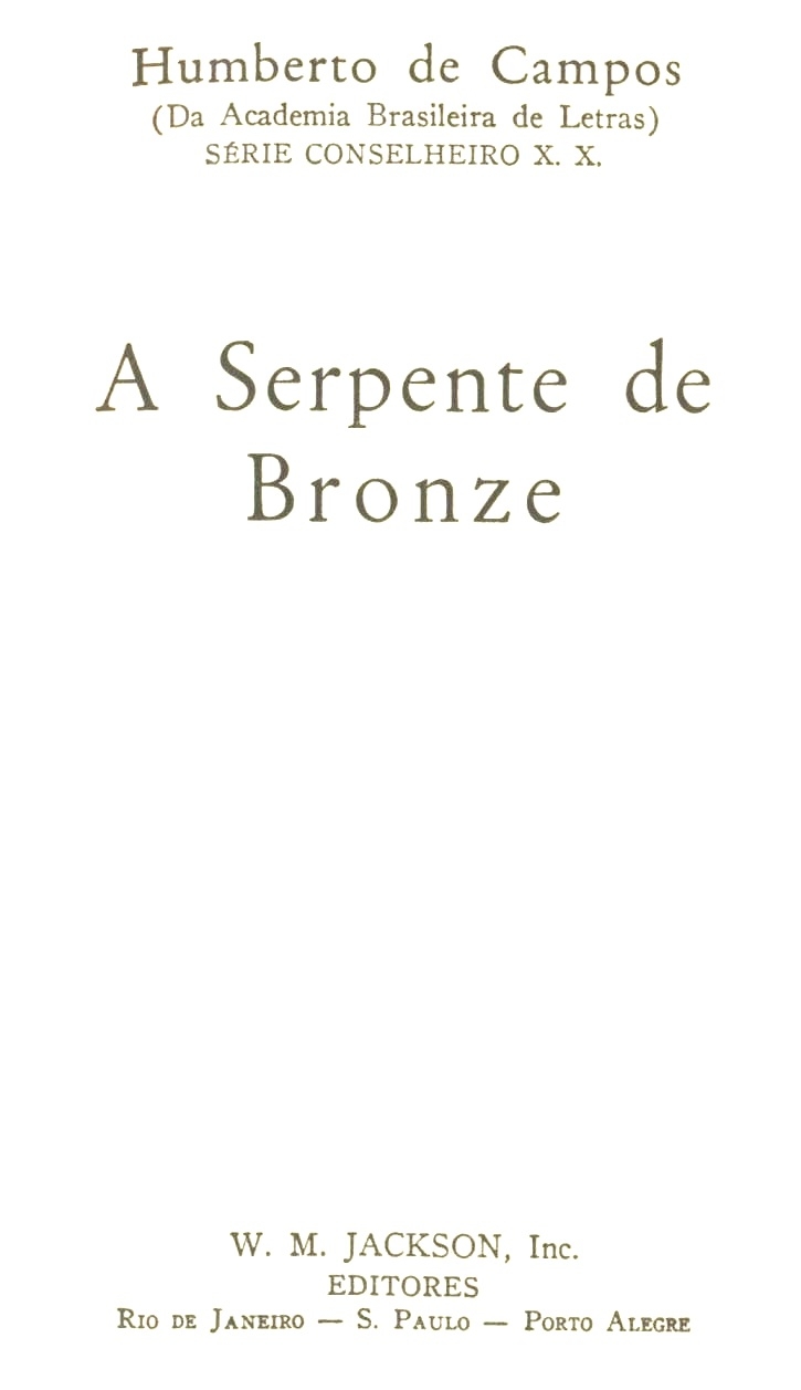 A serpente de bronze