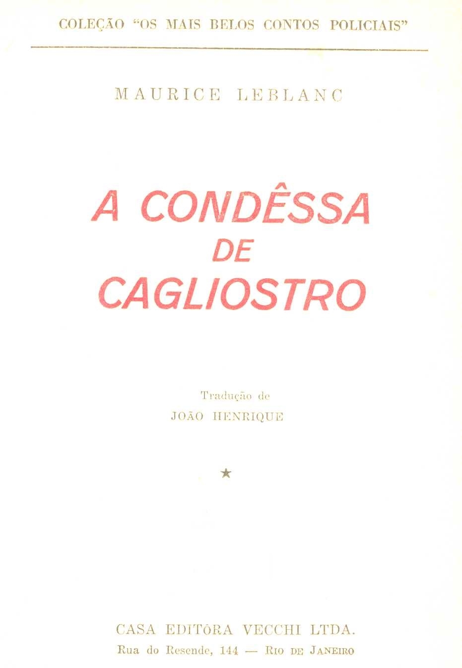 A Condêssa de Cagliostro