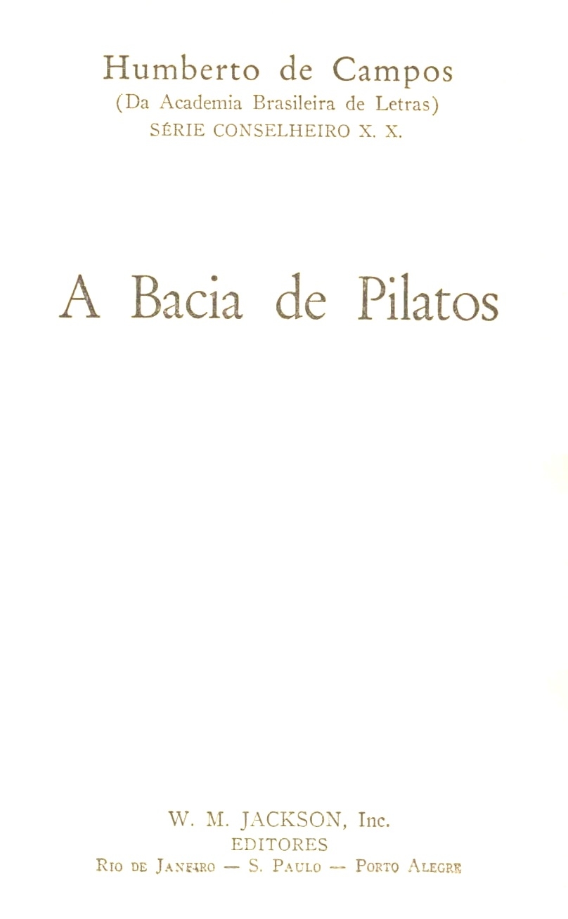 A bacia de Pilatos