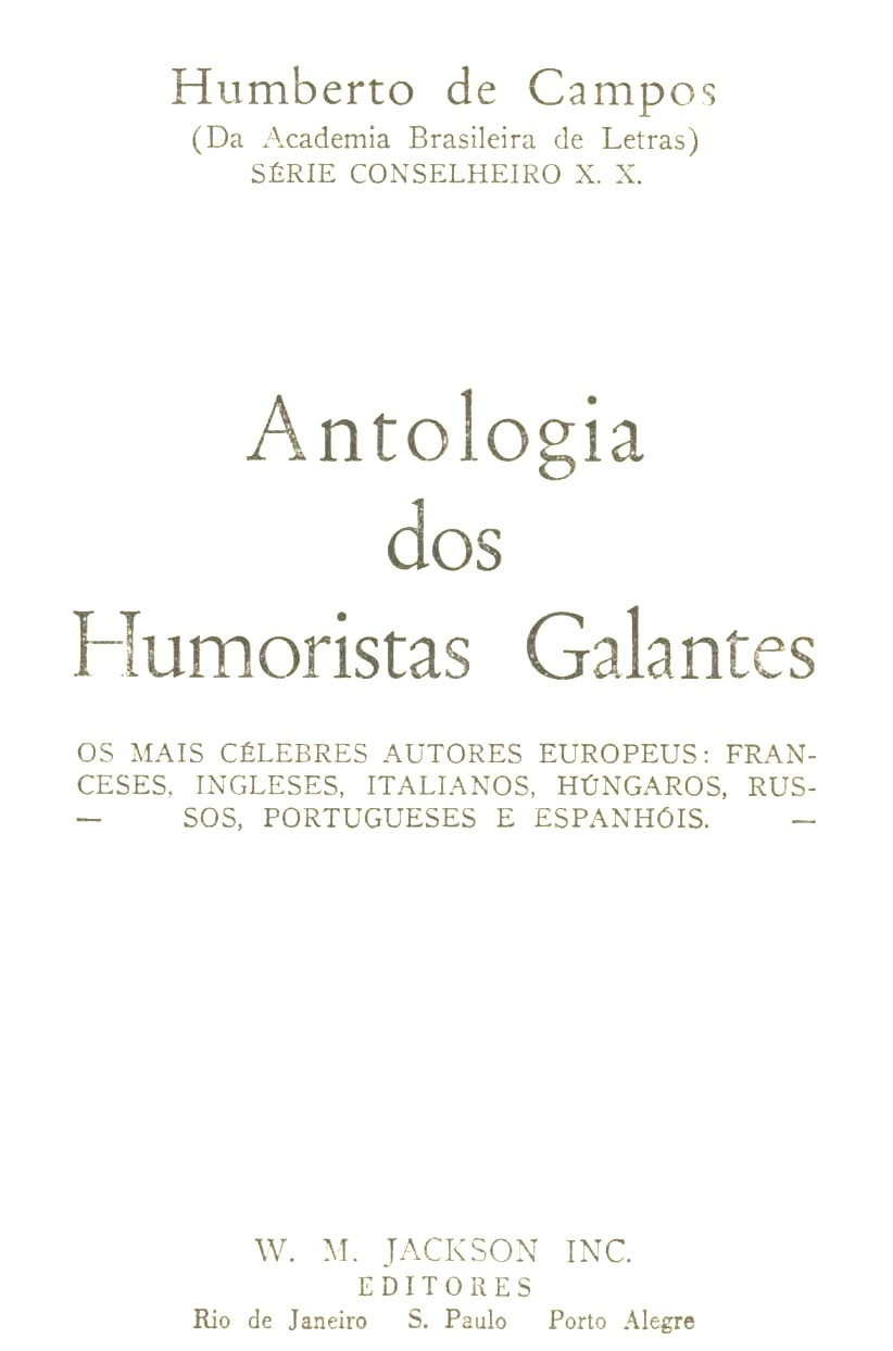 Antologia dos humoristas galantes