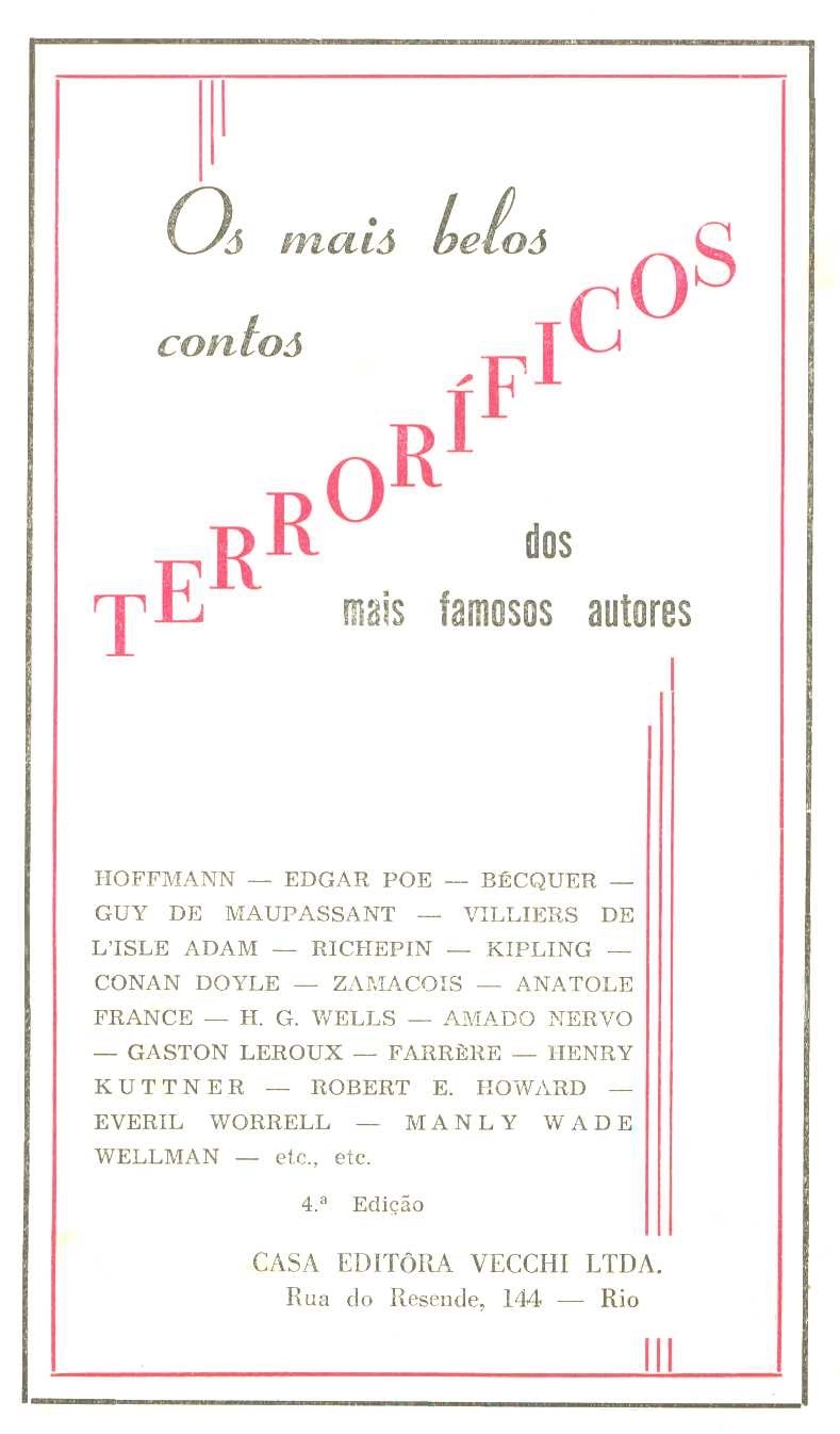 Os mais belos contos terroríficos dos mais famosos autores