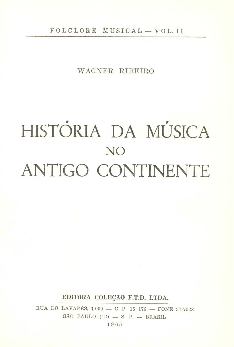 História da música no antigo continente