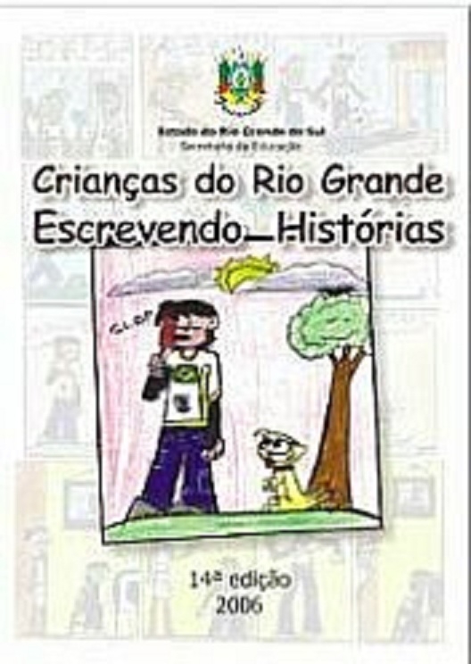 Crianças do Rio Grande escrevendo histórias