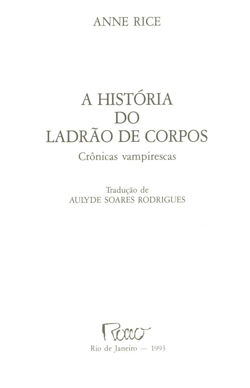A história do ladrão de corpos