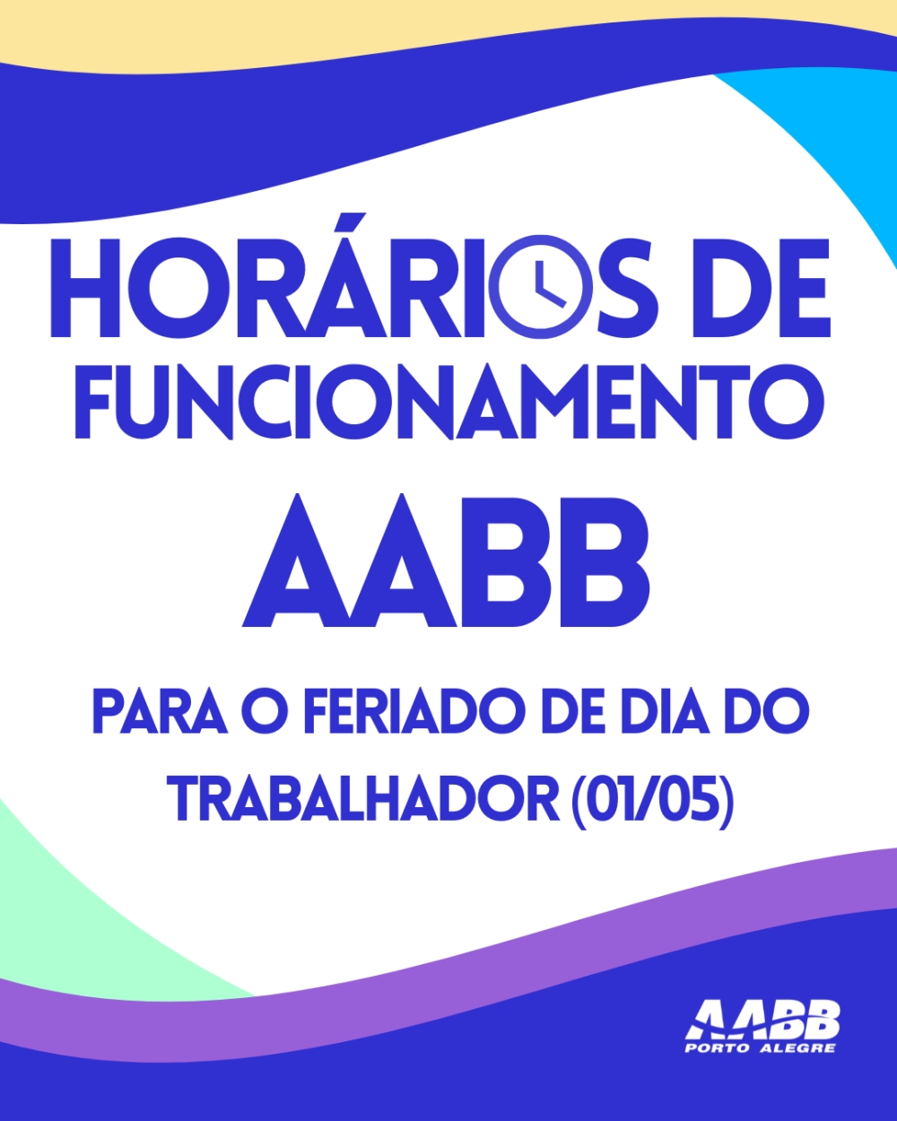 Horários para o feriado de Dia do Trabalhador (01/05)