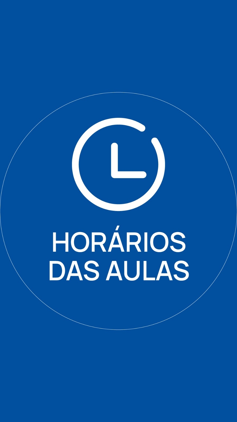 Horários das aulas esportivas